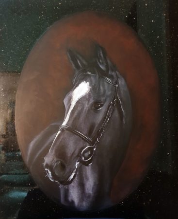 2--60-h-x-50-w-x-2-cms-black-horse-oil-painting-price-2500-dhs