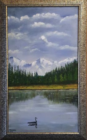 Forest--1--90-h-x-50-w-x-3-cms-Oil-painting--with-frame-1900-dhs