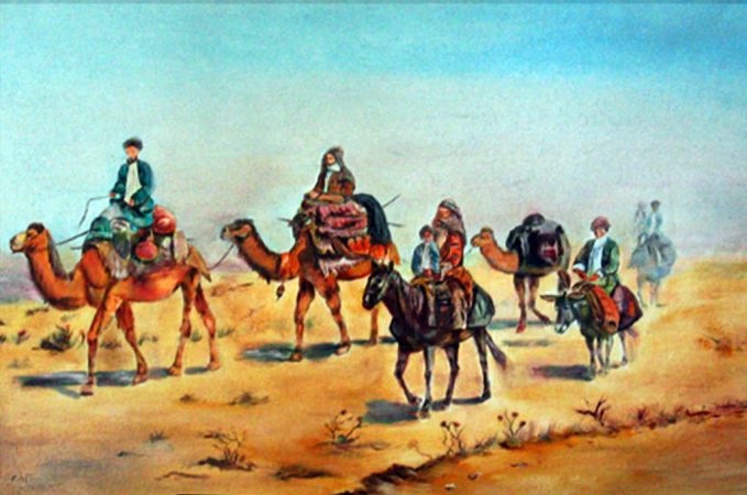 camels-convoy-40-h-x-60-w-x-1-cms-1800-dhs-oil-painting-sold